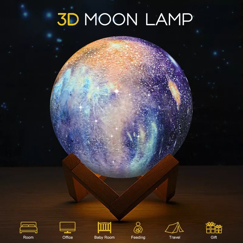 Galaxy Moon Lamp