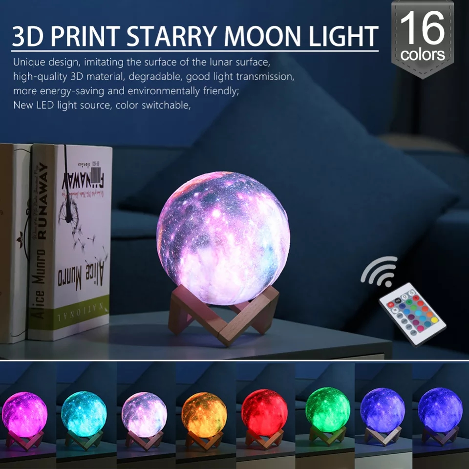 Galaxy Moon Lamp